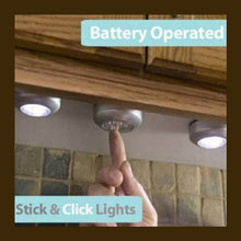4 LED Battery-Powered Wireless Night Light Stick Tap Touch Lamp Stick-on Push Light for Closets, Cabinets, Counters, or Utility Rooms, Cordless Touch Light - dailyneed.life