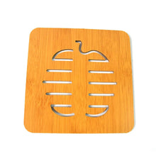 Square Bamboo Wood Table Place mat Hot Pot Cup Mat Tea Coaster(14×14 Cm / 1 Pc) - dailyneed.life