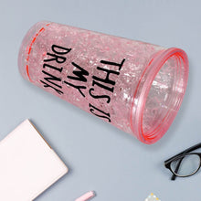 Plastic Creative Cold Drink Cup, Reusable Tea Coffee Tumbler with Lid and Straw, Double Wall Plastic Drinking Sport Bottle, Travel Tumbler - dailyneed.life