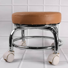 Heavy Duty Steel Base Round Rolling Stool with Wheels Pedicure Stool (1 pc) - dailyneed.life