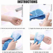 Silicone Body Back Scrubber Double Side Bathing Brush for Skin Deep Cleaning, Scrubber Belt - dailyneed.life