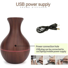Mini Wooden Vase Pot Diffuser Cool Mist Atomization Humidifier (1 Pc) - dailyneed.life