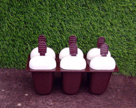 Plastic Ice Candy Maker Kulfi Maker Moulds Set with 6 Cups (Multicolour) - dailyneed.life