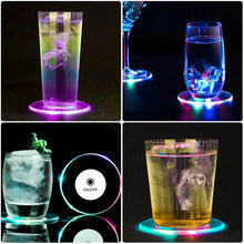 Colorful LED Cocktail Coaster, Round Ultra-Thin LED Drink Coaster (1 Pc) - dailyneed.life