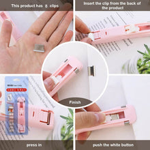 Portable Paper Clamp With 8 Pcs Clip Dispenser Handheld Paper Fast Clam (1 Set) - dailyneed.life