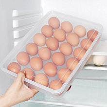 Plastic Egg 24 Grid Storage Container Holder for Refrigerator Egg Tray Holds 24 Eggs (1 Pc) - dailyneed.life