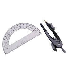 2-Piece Geometry Protractor Set with Lock and Transparent Protractor - dailyneed.life