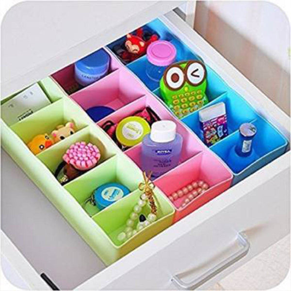 Desktop Storage Organizer Box Set - 5 Grid Compartments for Clothing, Underwear, Socks & Ties (4-Piece) - dailyneed.life