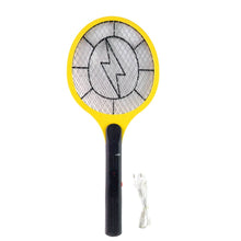 Yellow Rechargeable Electric Mosquito Killer Racket with Cable - dailyneed.life