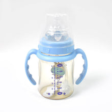 Plastic Baby Feeding Bottle with Handles, Cleaning brush & Straw (180 ML / 1 Pc) - dailyneed.life