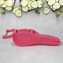 Plastic 2 in 1 Vegetable & Fruit Multi Cutter 5 Blade Vegetable Cutter with Peeler (1 Pc / Multicolor) - dailyneed.life