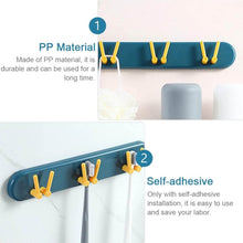 Toothbrush Holder Plastic Bathroom Accessories Organizer Wall Mounted Hanging Mount Shelf & Hooks (1pc) - dailyneed.life