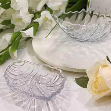 Leaf shaped Glass Serve tray of snacks, Mukhwaas, and ice cream. - dailyneed.life