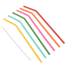 Reusable Silicone Straws Flexible Drinking Straws with Cleaning Brush (7 pc) - dailyneed.life
