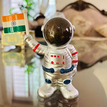 Solar Power Astronaut Ornament Moving Hand with Indian Flag (1 Pc) - dailyneed.life