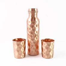 Copper Water Bottle 2 Glasses with Gift Box (3 Pcs Set) - dailyneed.life