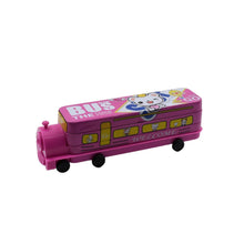 Double Decker Metal Bus Compass Case – 2-Layer with Movable Wheels & Sharpener for Kids - dailyneed.life