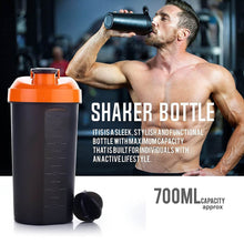 700ml Protein Shaker Bottle with Powder Storage 3-Compartment Gym Shake - dailyneed.life