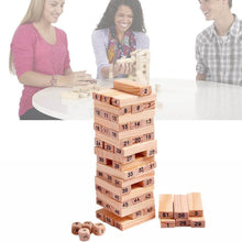 54 Pcs Blocks 4 Dices Wooden Tumbling Stacking Building - dailyneed.life