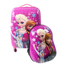 Kids Travel Suitcase with 4 Wheels (2 Pcs Set / 1 Big & 1 Small Shoulder Bag / Mix Design & Color) - dailyneed.life