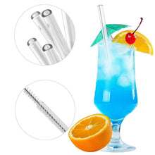 4 Pcs Reusable Glass Straws with 1 Cleaning Brushes - dailyneed.life