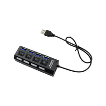 4 Port USB, HUB USB 2.0 HUB Splitter High Speed with On/Off Switch Multi LED Adapter Compatible with Tablet Laptop Computer Notebook - dailyneed.life