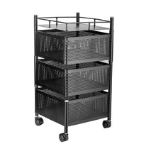 Metal High Quality Kitchen Trolley Kitchen Organizer Items and Kitchen Accessories Items for Kitchen Rack Square Design for Fruits & Vegetable Onion Storage Kitchen Trolley with Wheels (3 Layer) - dailyneed.life