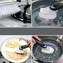 Dish Scrubber with Soap Dispenser, Soap Dispensing Dish Brush Set (1 Set / With Brown Box) - dailyneed.life