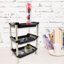 Apex Small Multiuse Plastic Storage Rack Organizer 3-Tier - dailyneed.life