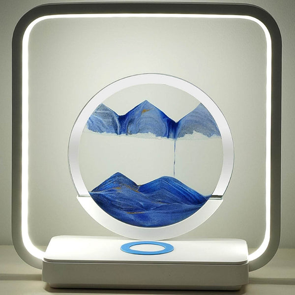 13477 3D Wireless Charging LED Light USB Quicksand Painting Lamp for Bedroom - dailyneed.life