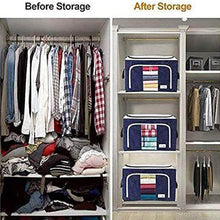 Foldable Steel Frame Clothes Living Storage Organizer Handled Bag - dailyneed.life