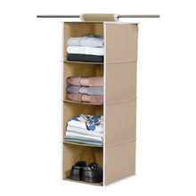 Fabric Hanging 4-Shelf Closet Cloth Organizer - dailyneed.life