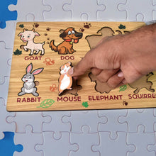 Wooden Animal Puzzle Learning Educational Board (1 Set / 28×20 Cm) - dailyneed.life