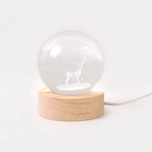 Crystal Ball Night Light Glass Ball Night Lamp with Wood Base - dailyneed.life