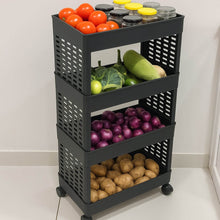 4-Layer Plastic Storage Rack with Wheels - dailyneed.life