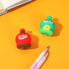 2-in-1 3D Cold Drink Bottle Shape Rubber Pencil Sharpener and Eraser Set, Stationery for Kids School Boys Girls, Birthday Return Gifts (1 Pc ) - dailyneed.life