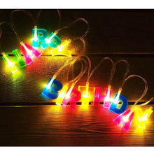 Decoratives Plastic Happy Birthday 13 LED Letter Battery Operated String Lights, Outdoor String Lights (Multicolour) - dailyneed.life
