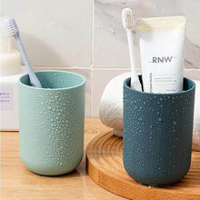 Multipurpose Wall Mount Toothbrush Holder Plastic Stand With 2 Cup (1 Set) - dailyneed.life