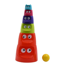 Monster Cups - Activity Toy for Babies 5+ Months Plastic Multicolor Infant & Preschool Toys Develops Motor & Reasoning Skills Birthday Gifts for Boys Girls Age 5+ Months Kids (1 Set) - dailyneed.life