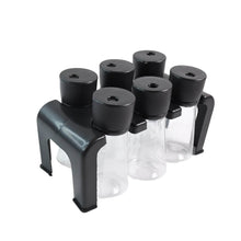 6-Piece Plastic Spice Jar Set with Stand - dailyneed.life