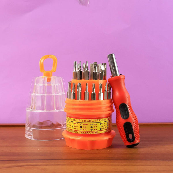 (SET OF 4PC) SCREWDRIVER SET, STEEL 31 IN 1 WITH 30 SCREWDRIVER BITS, PROFESSIONAL MAGNETIC DRIVER SET, B Grade - dailyneed.life