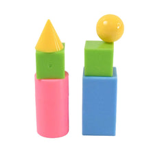 3D Shapes Multicoloured Pattern Building Blocks Toy Solid Figures (6 Pcs Set) - dailyneed.life