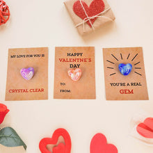 Heart-Shaped Crystal Gem Valentines with Gift Cards (24 Pc) - dailyneed.life