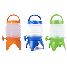 Plastic Collapsible Beverages Container with Tap Cold Drink Dispenser Folding Water Storage Water Jug Tank for Home and Outdoor Party Traveling Picnic (3.5 Litter/ Multicolor) - dailyneed.life