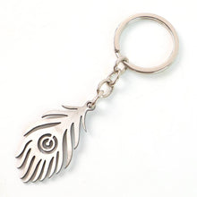 Stylish Stainless Steel Peacock Feather Keychain (1 Pc) - dailyneed.life