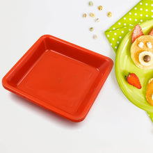 Square Plastic Halwa Dinner Plate Snacks / Breakfast, Restaurant Serving Trays Home School Coffee Hotel Kitchen Office (3 Pcs Set) - dailyneed.life