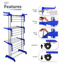 Foldable Stainless Steel Clothes Drying Stand Rack - dailyneed.life