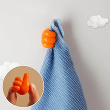 Orange Multifunctional Multi functional Hand Shape Wall Clip Hanger Keys Cable Holder - dailyneed.life