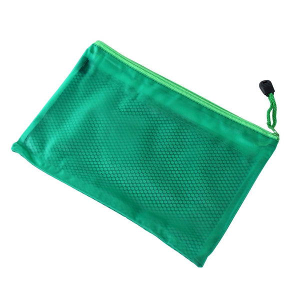 Zipper Mesh Pouch Multipurpose Travel Bag for Cosmetics Makeup Offices Supplies (25 x 16 cm) - dailyneed.life