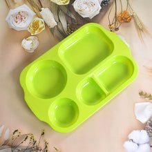 Unbreakable Plastic Food Plates / Biodegradable 5 Compartment Square Plate for Food - dailyneed.life
